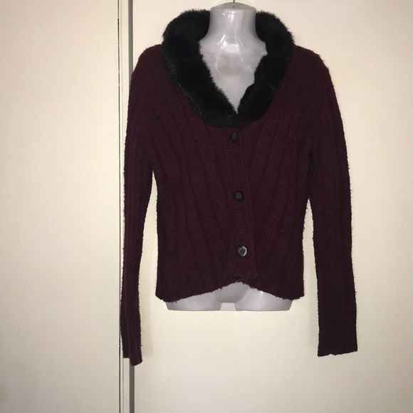 easel Sweaters Easel Sweater With Faux Fur Collar Poshmark